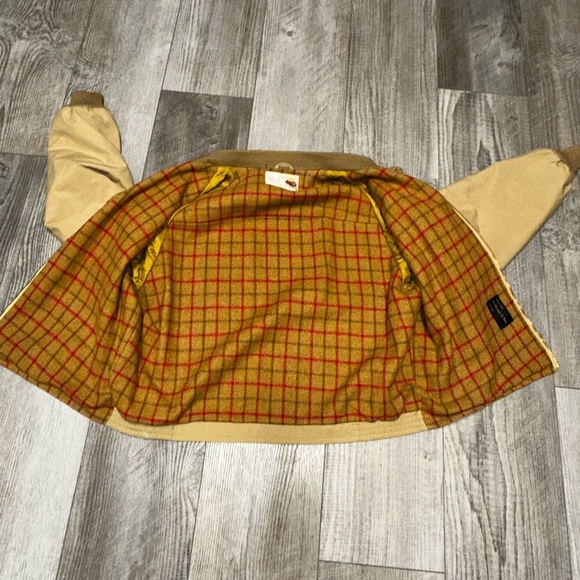 Vintage Zero King Wind Water Repellant 50s USA Yellow Boxy Full Zip Jacket wool - Picture 6 of 9